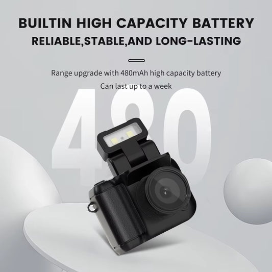 HD 1080P Mini Camera with Screen Retro Ultra Compact Camera with Flash Lamp and Battery Dock Digital Camera Pocket Cam